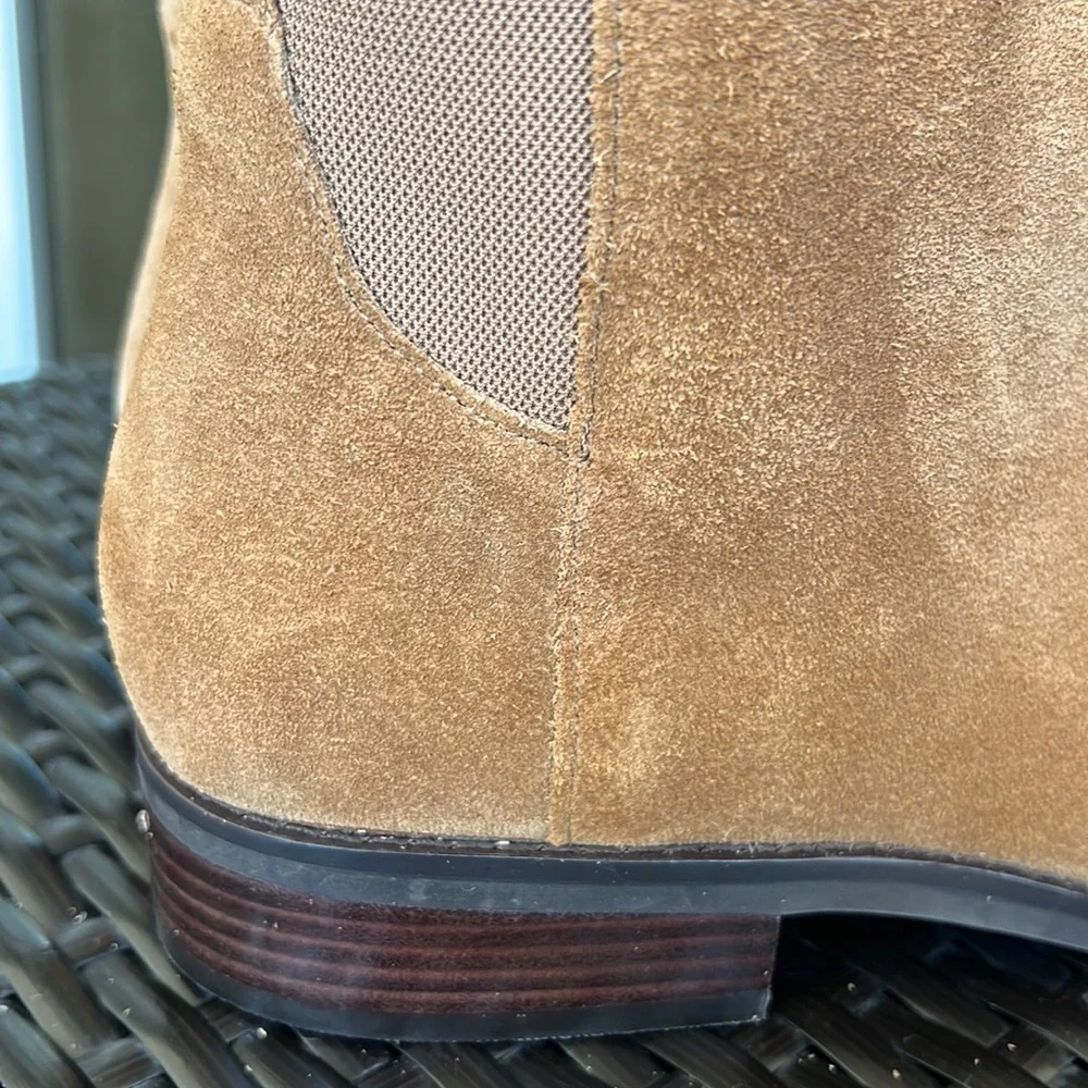 COLE HAAN Suede + textile combo boots